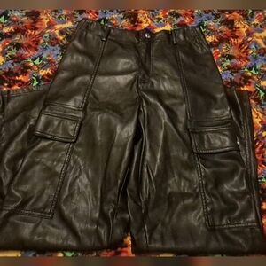 Forever 21 Black Baggy Cargo Style Pants